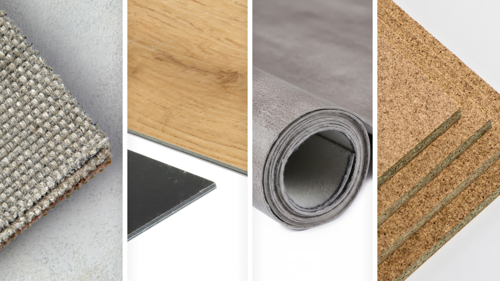 Ковровые покрытия, кварц-винил (LVT), современный линолеум и пробковые полы хорошо гасят ударный шум Ковровые покрытия, кварц-винил (LVT), современный линолеум и пробковые полы хорошо гасят ударный шум